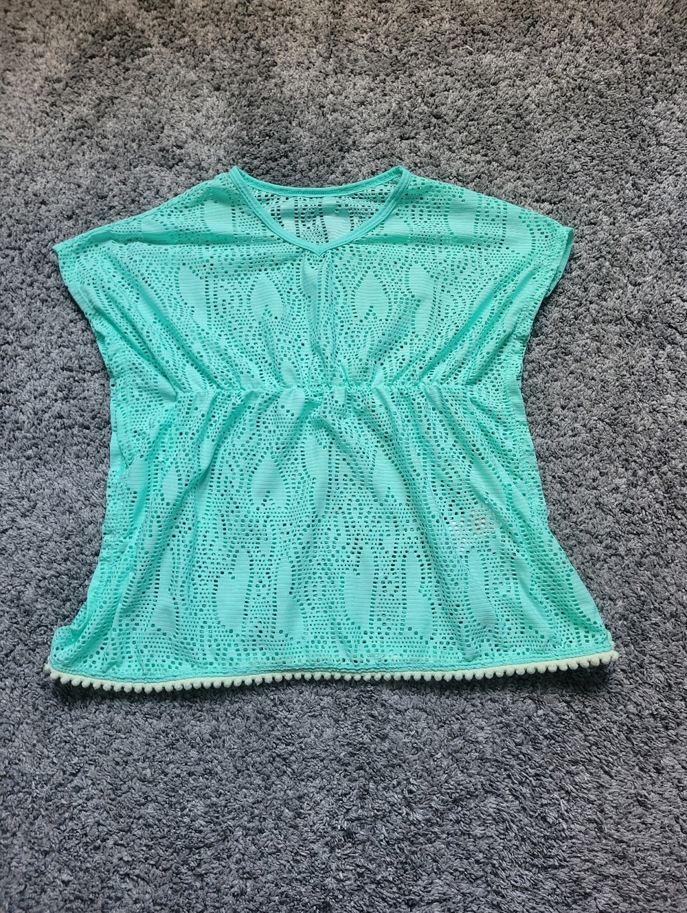 Aqua Crochet Knit Swimsuit Cover-Up Size 4/5T